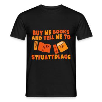 Achetez-moi des livres et dites-moi à Stfuattdlagg 2 - T-shirt homme - noir - Devant - AI Model Male 178 light (178cm)