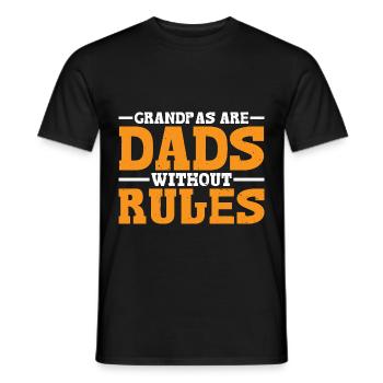 Les grands-pères sont des papas sans règles 3 - T-shirt homme - noir - Devant - AI Model Male 178 light (178cm)