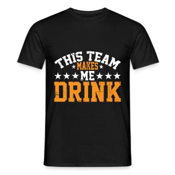 Cette équipe me fait boire 6 - T-shirt homme - noir - Devant - AI Model Male 178 light (178cm)