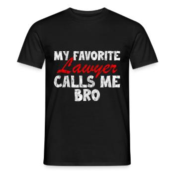 Mon avocat préféré m’appelle mon frère 3 - T-shirt homme - noir - Devant - AI Model Male 178 light (178cm)