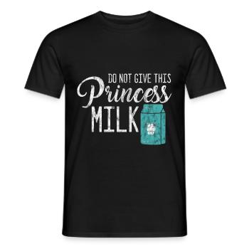 Ne donnez pas à cette princesse du lait 4 - T-shirt homme - noir - Devant - AI Model Male 178 light (178cm)