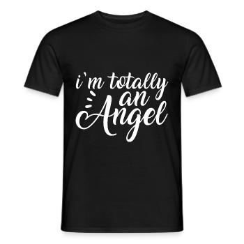 Je suis totalement un ange - T-shirt homme - noir - Devant - AI Model Male 178 light (178cm)