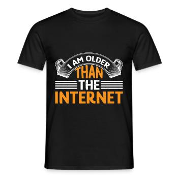 I Am Older Than The Internet 7 - Men's T-Shirt - black - Front - AI Model Male 178 light (178cm)