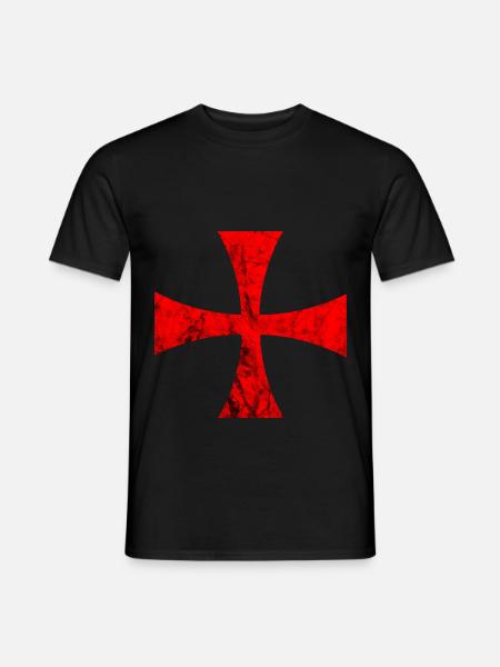 Templer Tempelritter Kreuz Templerkreuz Ritter Tem - Männer T-Shirt - Schwarz
