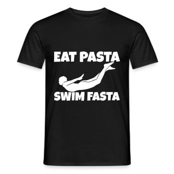 Eat Pasta Swim Fasta 7 - Männer T-Shirt - Schwarz - Vorne - AI Model Male 178 light (178cm)