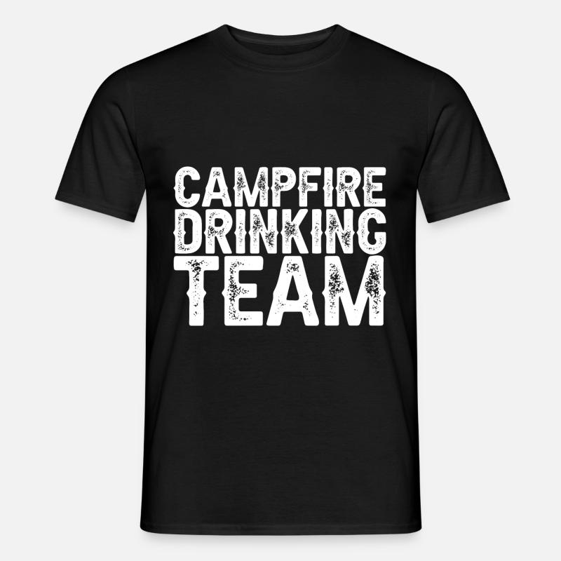 Campfire Drinking Team - Männer T-Shirt - Schwarz