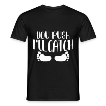 Tu pousses je vais attraper 4 - T-shirt homme - noir - Devant - AI Model Male 178 light (178cm)