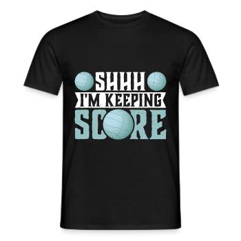 Shhh, I'm Keeping Score 11 - Men's T-Shirt - black - Front - AI Model Male 178 light (178cm)