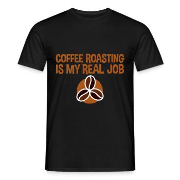 La torréfaction du café est mon vrai travail 4 - T-shirt homme - noir - Devant - AI Model Male 178 light (178cm)
