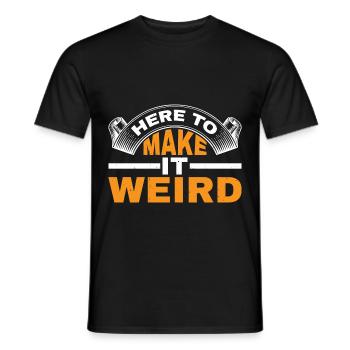Ici pour le rendre bizarre 3 - T-shirt homme - noir - Devant - AI Model Male 178 light (178cm)