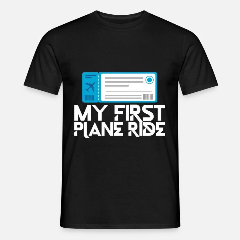 My First Plane Ride 32 - Männer T-Shirt - Schwarz