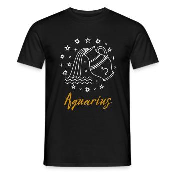 Aquarius 1 - T-shirt homme - noir - Devant - AI Model Male 178 light (178cm)