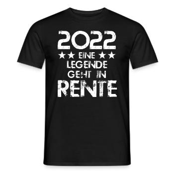 2022 eine Legende geht in Rente - Männer T-Shirt - Schwarz - Vorne - AI Model Male 178 light (178cm)