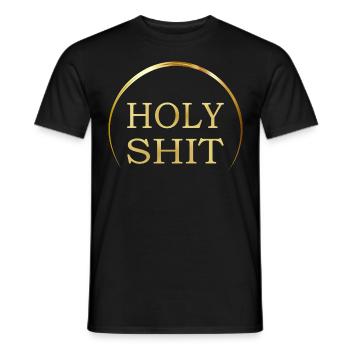 Holy Shit - Vers.1 - Männer T-Shirt - Schwarz - Vorne - AI Model Male 178 light (178cm)