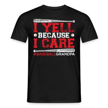 Baseball-opa Trägt Baseball-liebhaber-großvater - Männer T-Shirt - Schwarz - Vorne - AI Model Male 178 light (178cm)