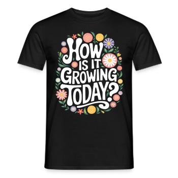 Gardening Saying Gardening Gardening Gardening Flowers - Men's T-Shirt - black - Front - AI Model Male 178 light (178cm)