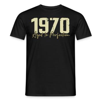 Original 1970 Rétro Cadeau d’anniversaire des années 1970 Années 1970 - T-shirt homme - noir - Devant - AI Model Male 178 light (178cm)