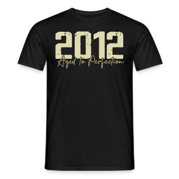 Original 2012 Rétro 2012 Cadeau d’anniversaire 2012 - T-shirt homme - noir - Devant - AI Model Male 178 light (178cm)