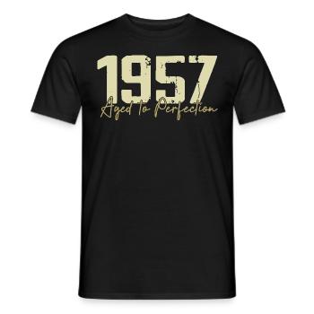 Original 1957 Rétro 1957 Cadeau d’anniversaire 1957 - T-shirt homme - noir - Devant - AI Model Male 178 light (178cm)