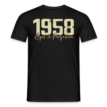 Original 1958 Retro 1958 Birthday Gift 1958 - Men's T-Shirt - black - Front - AI Model Male 178 light (178cm)