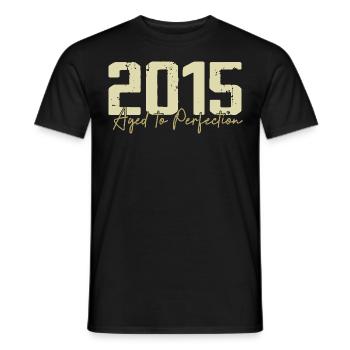 Original 2015 Rétro 2015 Cadeau d’anniversaire 2015 - T-shirt homme - noir - Devant - AI Model Male 178 light (178cm)