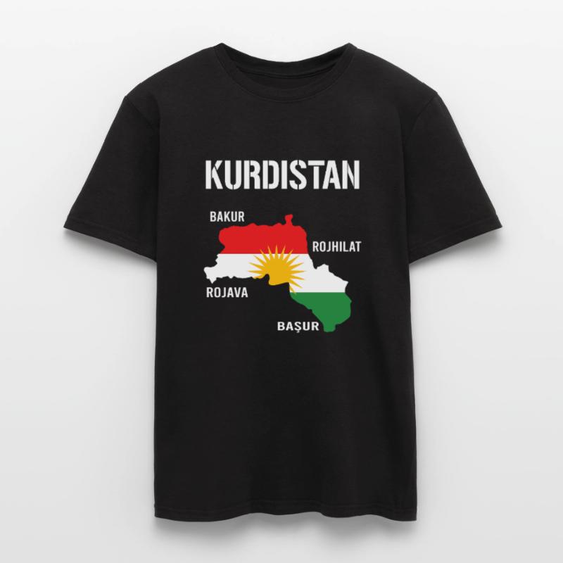 Drapeau du Kurdistan Bakur Bashur Rojava Rojhlt Newroz T-shirt homme