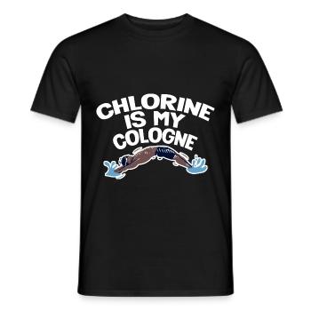 Le chlore est mon eau de Cologne 4 - T-shirt homme - noir - Devant - AI Model Male 178 light (178cm)