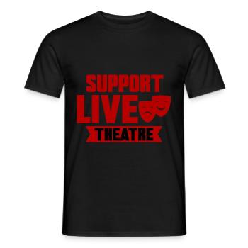 Support Live Theatre 2 - Männer T-Shirt - Schwarz - Vorne - AI Model Male 178 light (178cm)