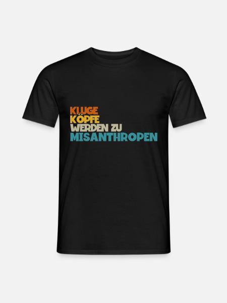 Statement Misanthrop Sarkasmus - Männer T-Shirt - Schwarz