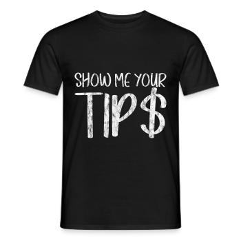 Montrez-moi vos conseils 4 - T-shirt homme - noir - Devant - AI Model Male 178 light (178cm)