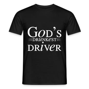 God's Drunkest Driver 4 - Men's T-Shirt - black - Front - AI Model Male 178 light (178cm)