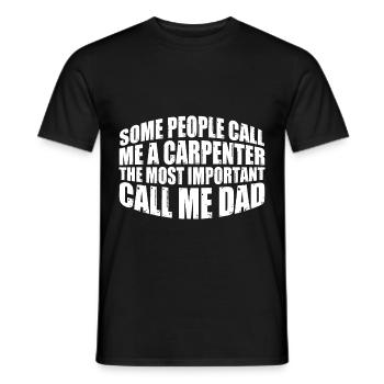 Certaines personnes m’appellent un charpentier 4 - T-shirt homme - noir - Devant - AI Model Male 178 light (178cm)