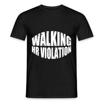 Violation de l’heure de marche 8 - T-shirt homme - noir - Devant - AI Model Male 178 light (178cm)