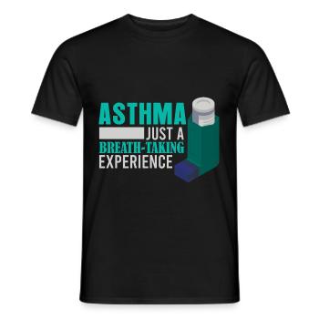 Lustig Asthma nur eine atemberaubende Erfahrung Lu - Männer T-Shirt - Schwarz - Vorne - AI Model Male 178 light (178cm)