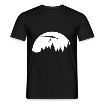 Paragliding - (3) - Men's T-Shirt - black - Front - AI Model Male 178 light (178cm)