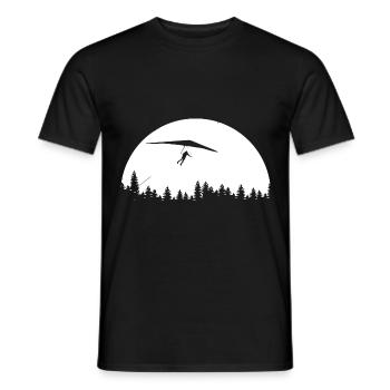 Paragliding - (4) - Men's T-Shirt - black - Front - AI Model Male 178 light (178cm)