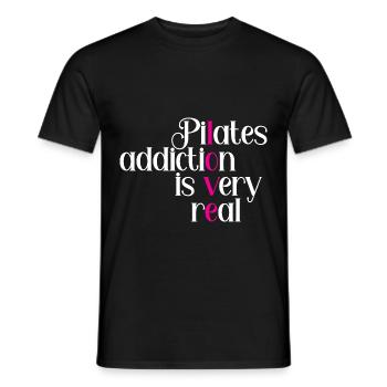 PiLates AddictiOn est très REal 2 - T-shirt homme - noir - Devant - AI Model Male 178 light (178cm)