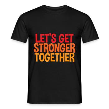 Soyons plus forts ensemble 4 - T-shirt homme - noir - Devant - AI Model Male 178 light (178cm)