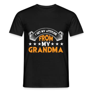 Je tiens mon attitude de ma grand-mère 3 - T-shirt homme - noir - Devant - AI Model Male 178 light (178cm)