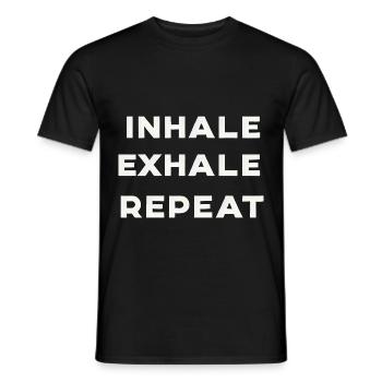 Inspirez Expirez Répétez 10 - T-shirt homme - noir - Devant - AI Model Male 178 light (178cm)