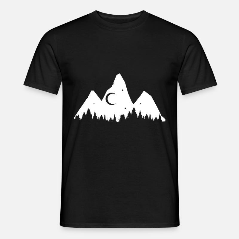 Baum - Berg - (3) - Männer T-Shirt - Schwarz