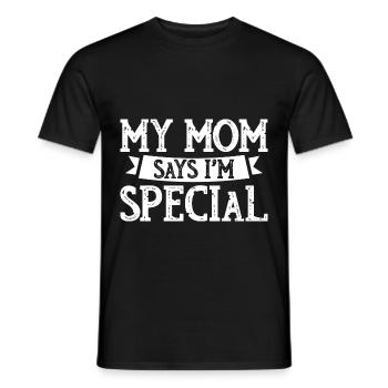 Ma mère dit que je suis spécial 4 - T-shirt homme - noir - Devant - AI Model Male 178 light (178cm)