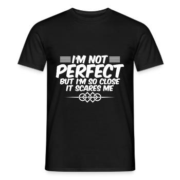Je ne suis pas parfait mais je suis si proche que ça me fait peur 2 - T-shirt homme - noir - Devant - AI Model Male 178 light (178cm)