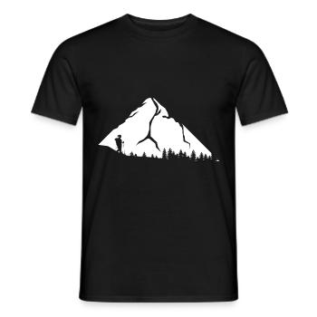Montagne - Randonnée - (13) - T-shirt homme - noir - Devant - AI Model Male 178 light (178cm)