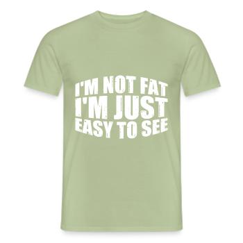 I'm Not Fat, I'm Just Easy To See 15 - Men's T-Shirt - sage - Front - AI Model Male 178 light (178cm)