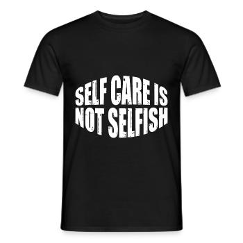 Prendre soin de soi n’est pas égoïste 7 - T-shirt homme - noir - Devant - AI Model Male 178 light (178cm)