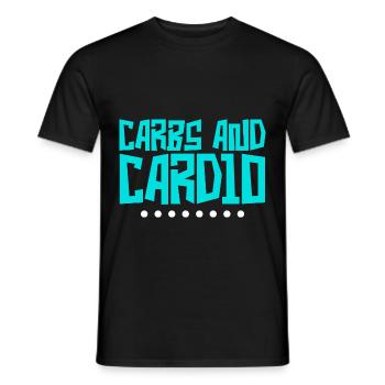 Glucides et cardio 4 - T-shirt homme - noir - Devant - AI Model Male 178 light (178cm)