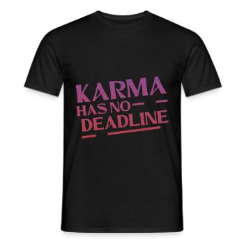 Le karma n’a pas de date limite 4 - T-shirt homme - noir - Devant - AI Model Male 178 light (178cm)