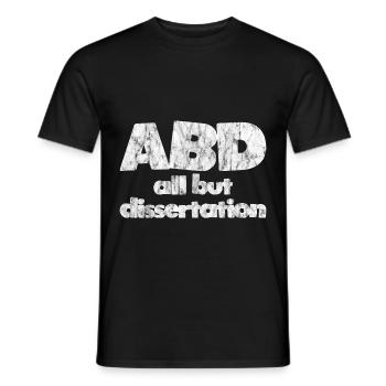 ABD All But Dissertation 3 - Männer T-Shirt - Schwarz - Vorne - AI Model Male 178 light (178cm)
