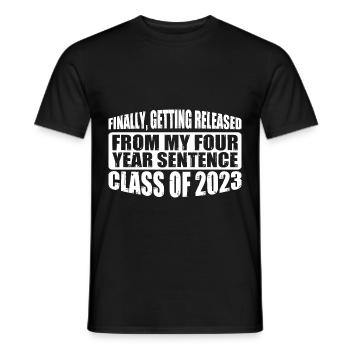 Getting Released From My Four Year Sentence 4 - Männer T-Shirt - Schwarz - Vorne - AI Model Male 178 light (178cm)